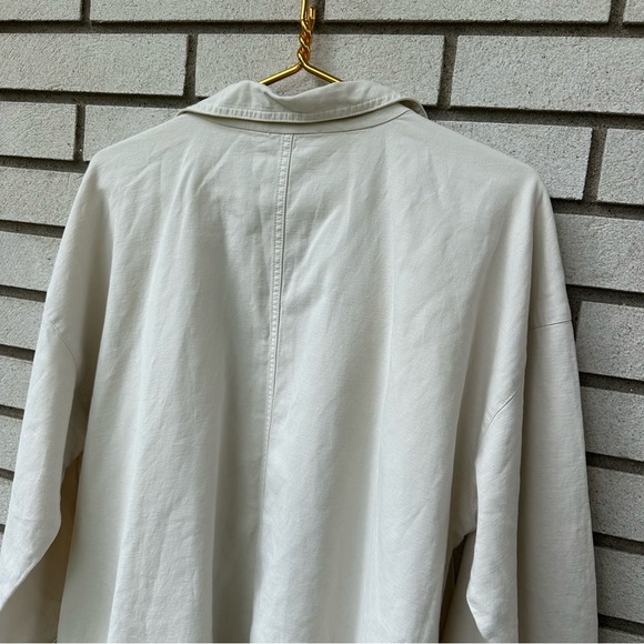 Eileen Fisher Bone Hemp Organic Cotton Jacket Open Front Boxy Fit L/XL - Picture 10 of 12